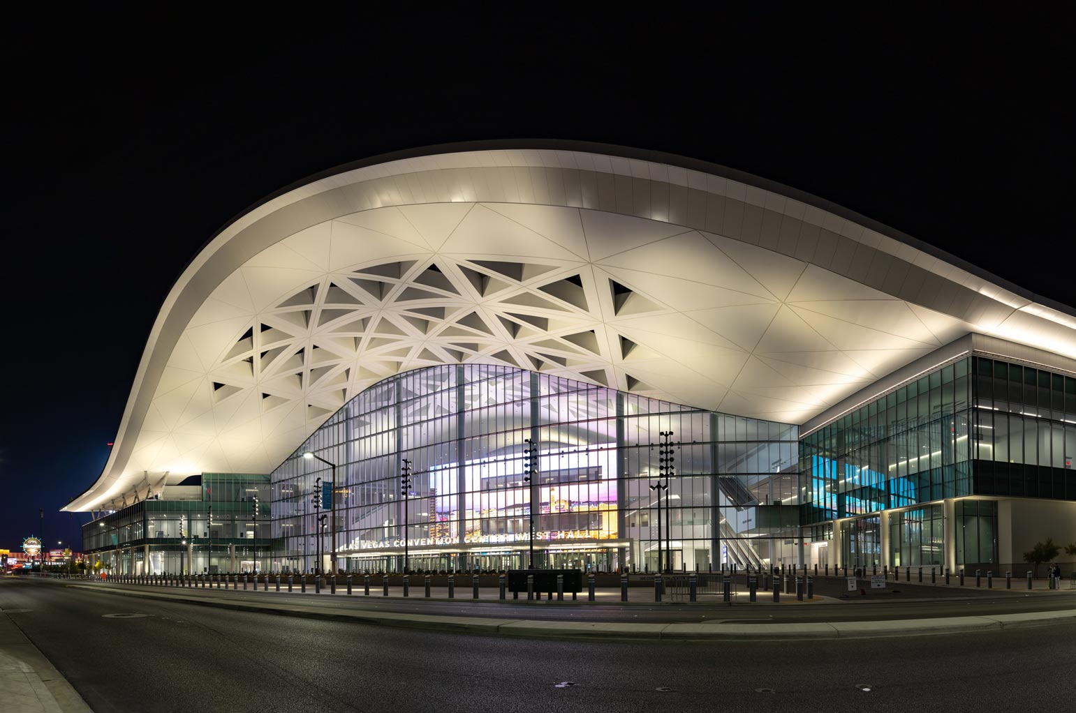 Las Vegas West Hall Convention Center at night